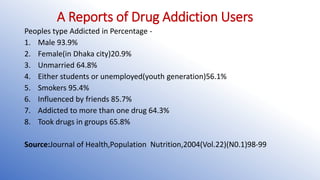Presentation on drug addiction in Bangladesh | PPTX