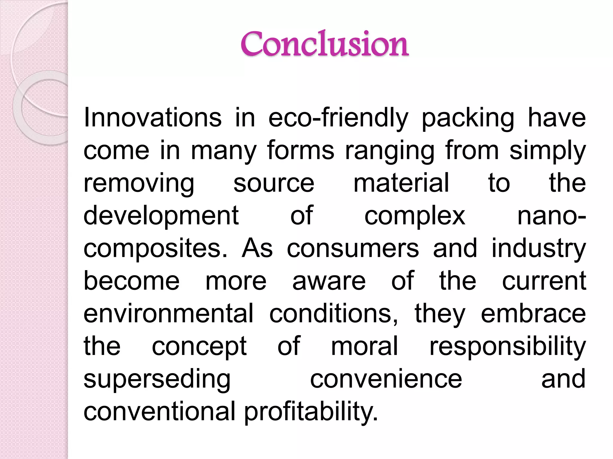 Presentation on eco friendly packaging materials | PPTX