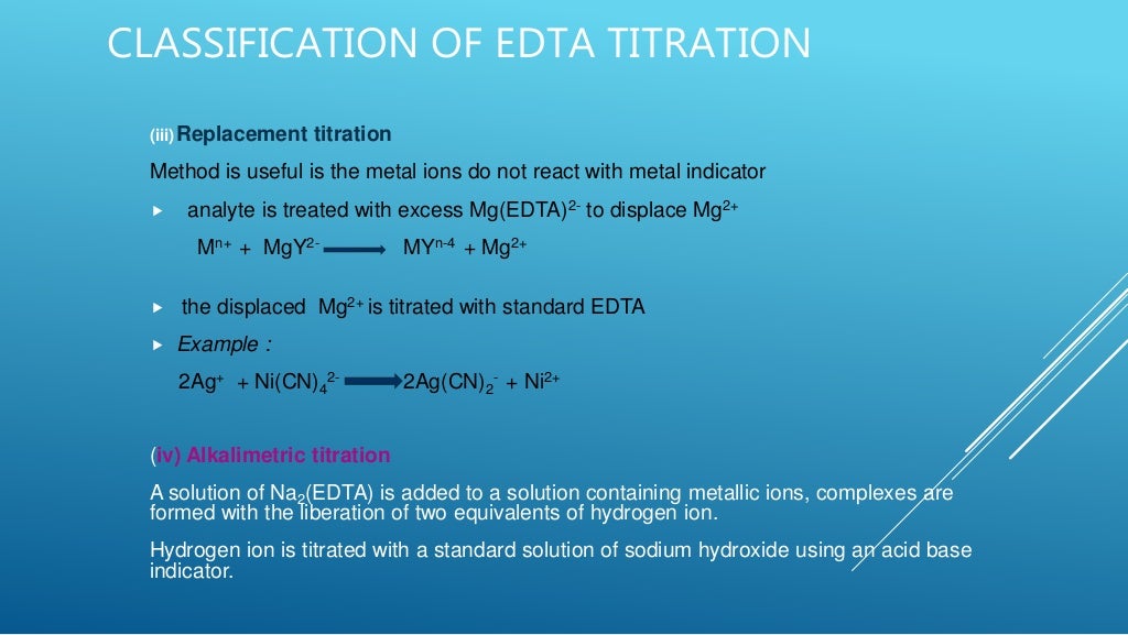 Complexometric Titration, EDTA Titration