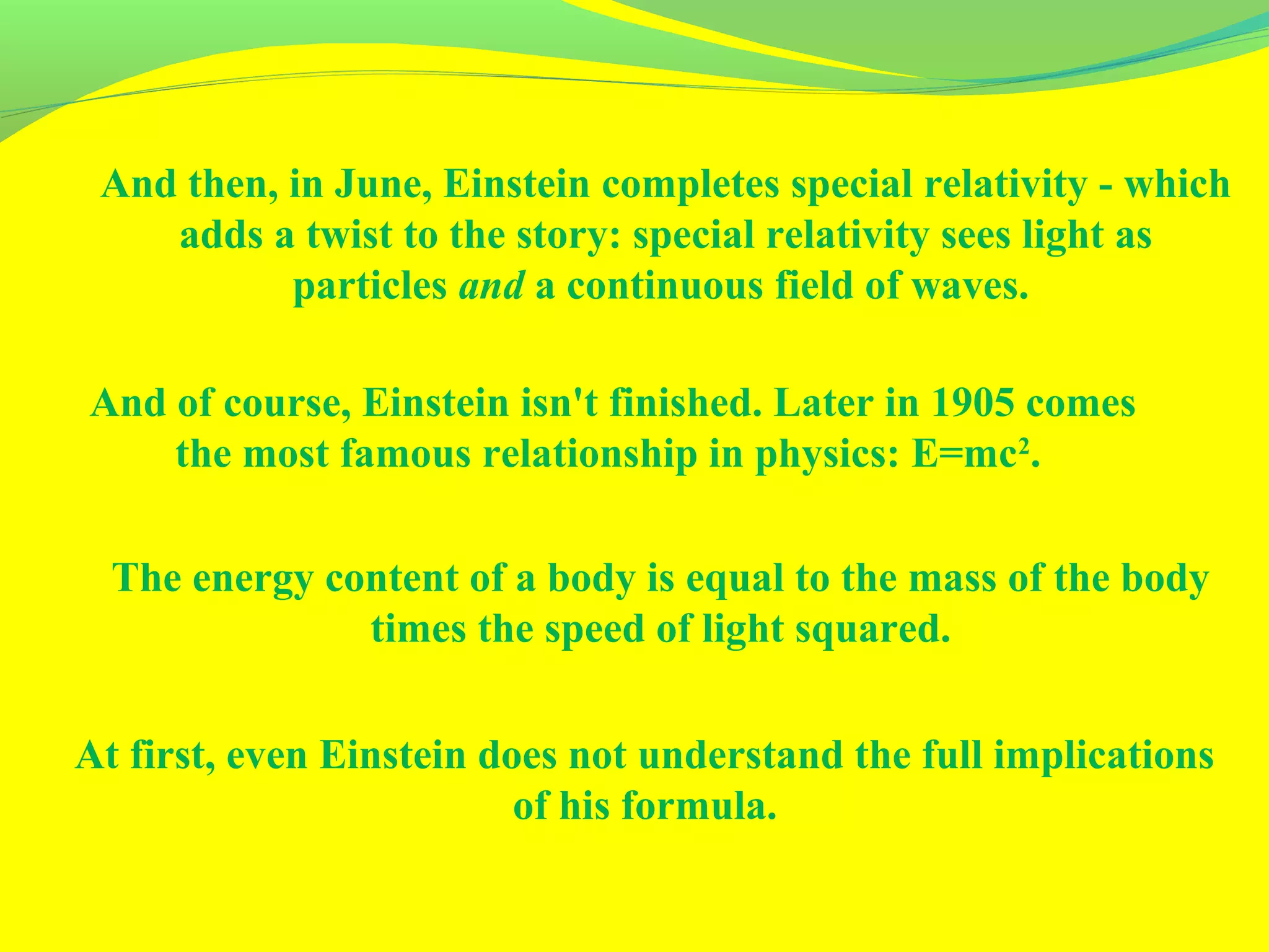 Presentation on einstein | PPT
