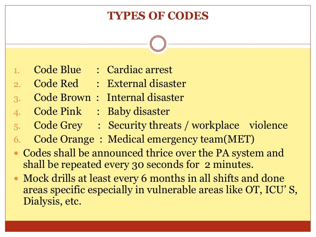 Presentation On Emergency Codes In A Hospital presentation-on-emergency-codes-in-a-hospital