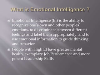emotional intelligence thesis statement