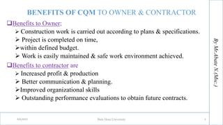construction quality management | PPTX