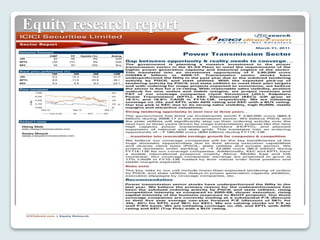 Equity research report
 
