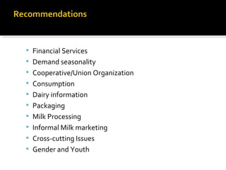 Dairy Policy inventory – Ethiopia