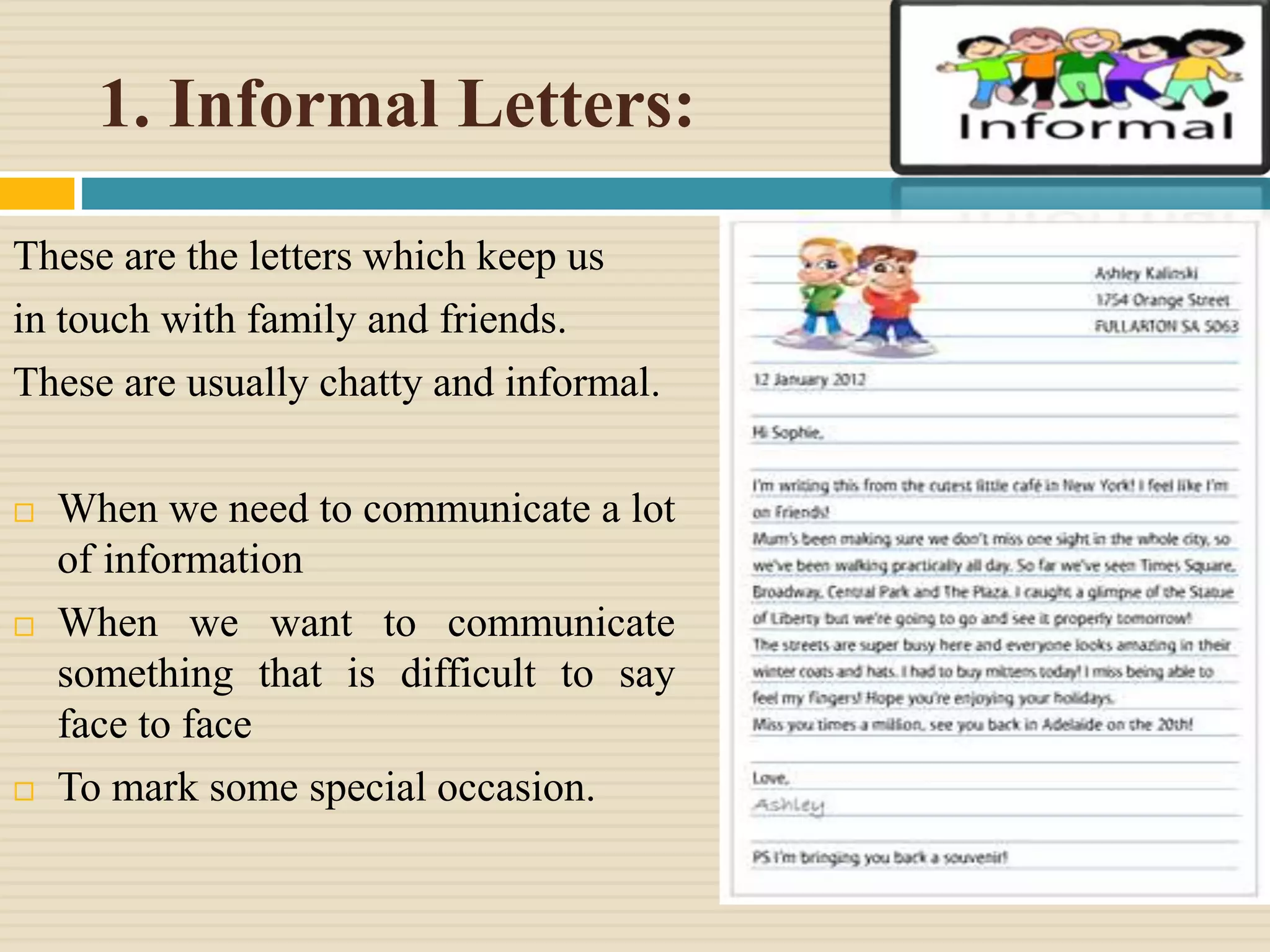 Presentation on formal letter | PPTX