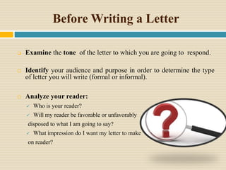 Formal Letter Presentation