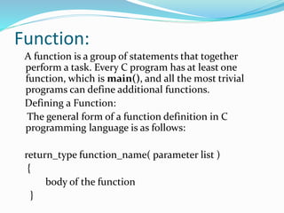Presentation on function | PPT
