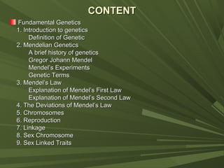 Presentation On Fundamental Genetics Ppt