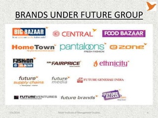 BRANDS UNDER FUTURE GROUP

1/6/2014

Tolani Institute of Management Studies

6

 