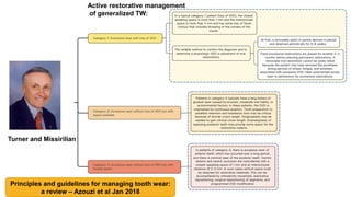 Turner and Missirilian
Active restorative management
of generalized TW:
Principles and guidelines for managing tooth wear:
a review – Azouzi et al Jan 2018
 