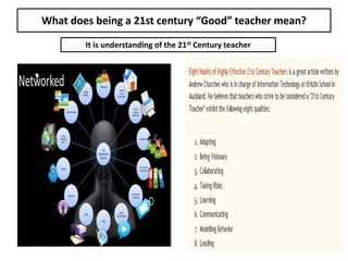 What does being a 21st century “Good” teacher mean?
It is understanding of the 21st Century teacher
B
A
L
S
 