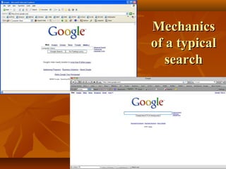 Mechanics
of a typical
search

 