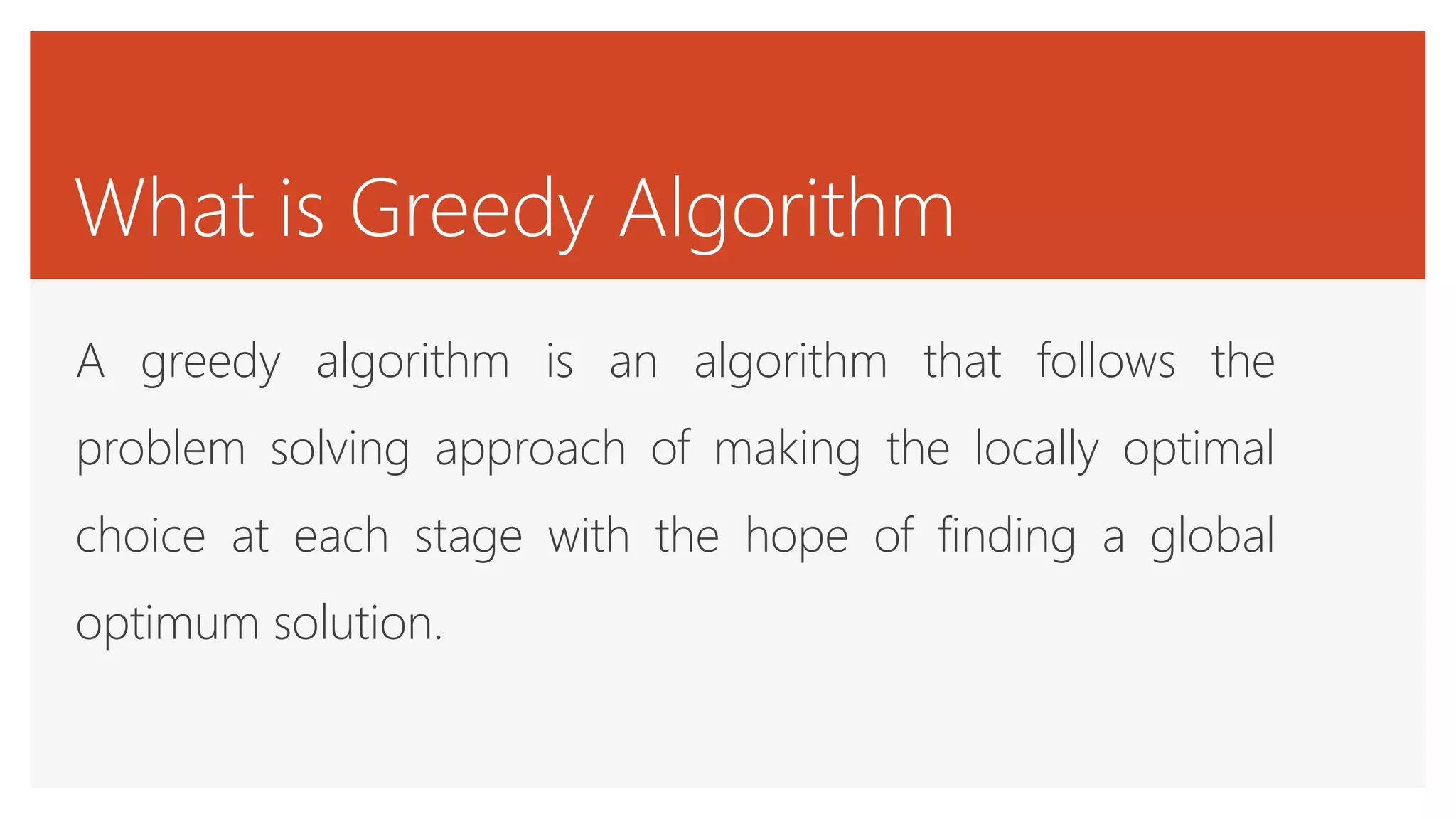 Presentation on Greedy Algorithm | PPT