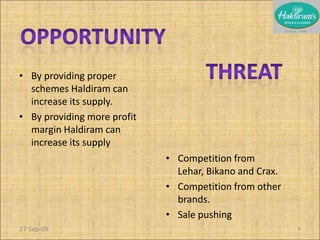 Shri Moolchand & his four sons   Shiv Kishan, Shri Shiv Ratan, Shri Manohar Lal, and Shri MadhuShiv kishan established Haldiram’s name in NagpurMeanwhile  Manohar lal Aggarwal and  Madhu Sudan had taken Delhi (the National Capital) by storm with resounding success of Haldiram at Chandni Chowk & never  looked back.Encouraged by the tremendous response of Consumers, HALDIRAM decided to go in for up-gradation in technology, packing, production etc. with  installation of plant & machinery of best available state-of-the-art technology and sophistication.27-Sep-094