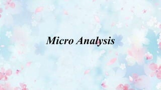 Micro Analysis
 