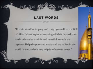 Presentation on hazrat ali r.a