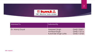 Submitted To Submitted By 
Dr. Manoj Goyal Harpreet Singh GME/133601 
Amritpal Singh GME/113716 
Kulwinder Singh Lotte GME/113720 
SLIET, Longowal 
2 
 