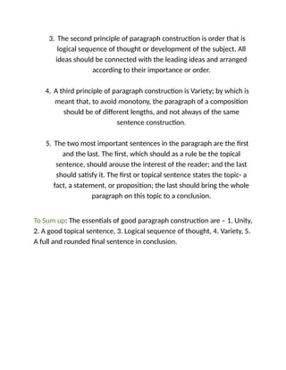 Paragraph Writing Format 8 Presentation on How To write a paragraph of class 8.docx