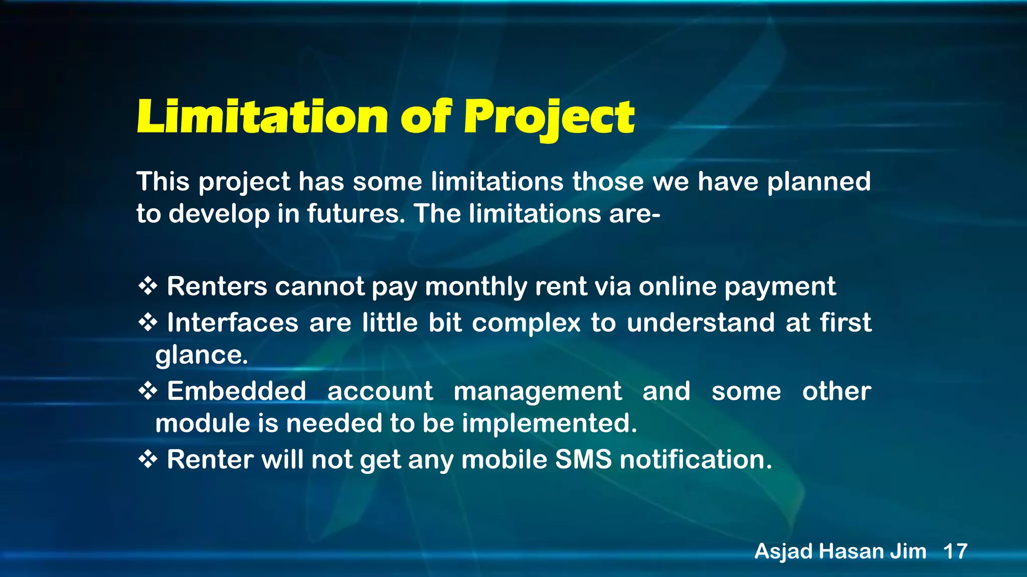 Presentation on House Rent Management System | PDF