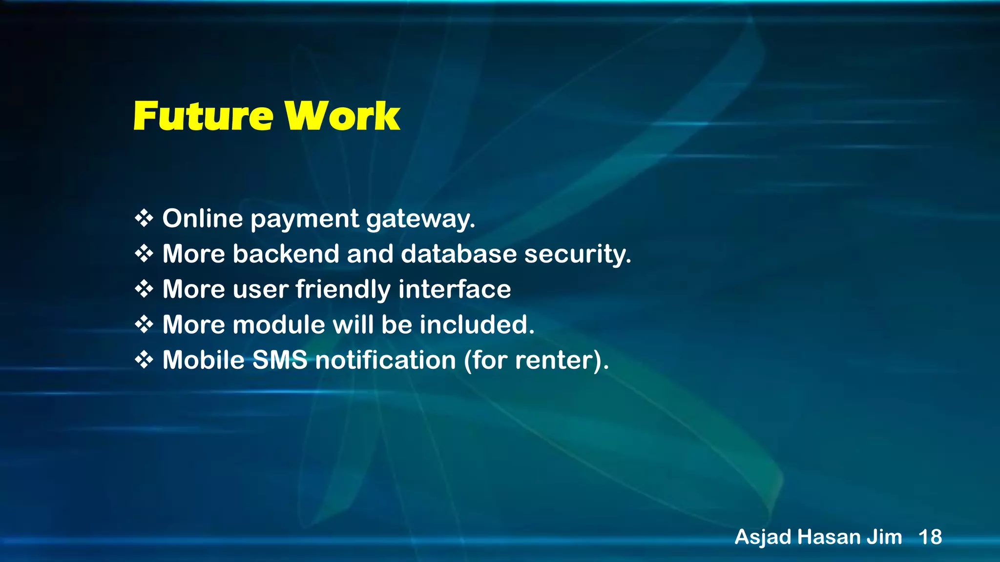 Presentation on House Rent Management System | PDF