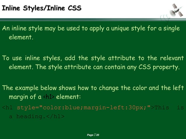 Presentation on html, css | PPT