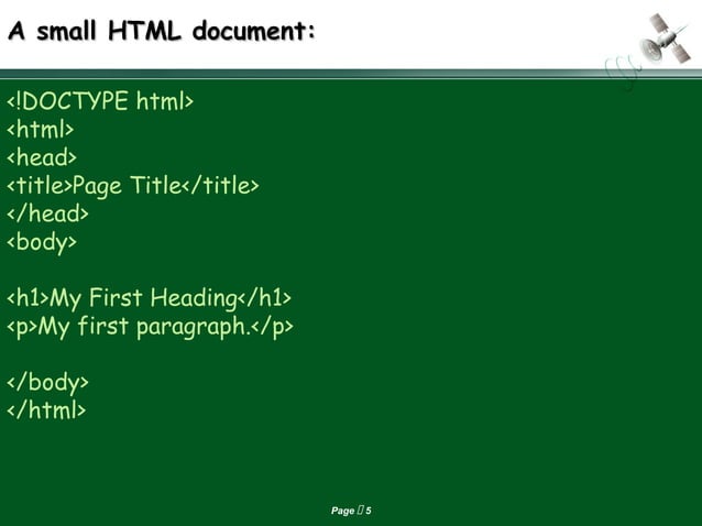 Presentation on html, css | PPT