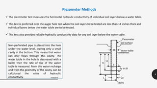 Presentation on hydraulic conductivity and drainable porosity | PPTX