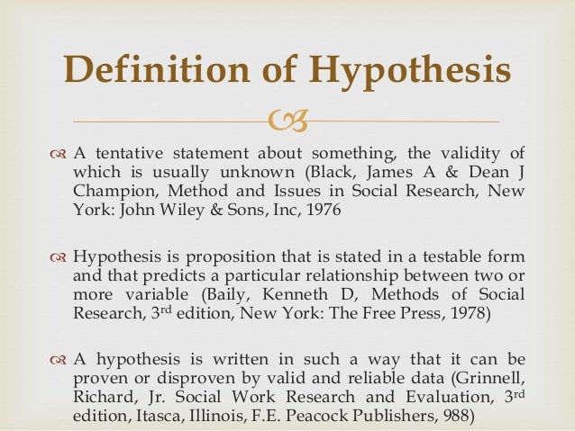 How to write a hypothesis picture
