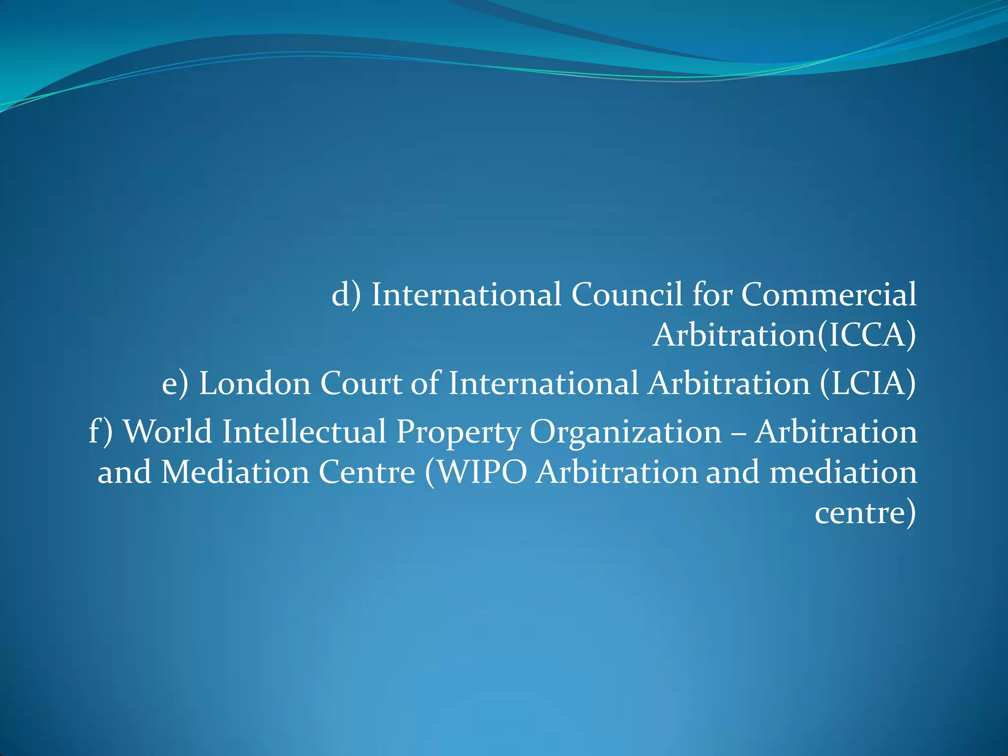 Presentation On Int.Com.Arbitration