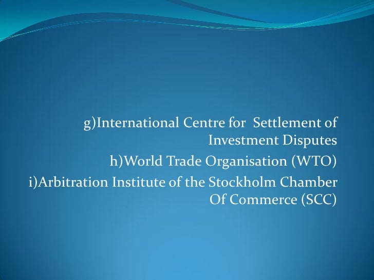 Presentation On Int Com Arbitration