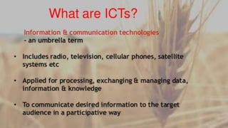 ICT in Agriculture | PPTX