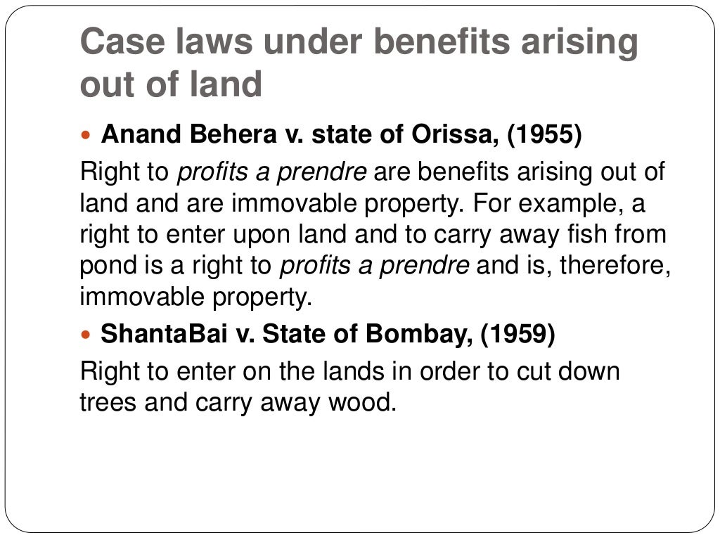 MEANING & CONCEPT OF immovable property