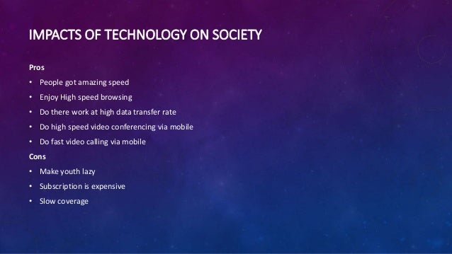 Effects Of Technology On Society s Society