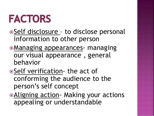 Presentation on impression management