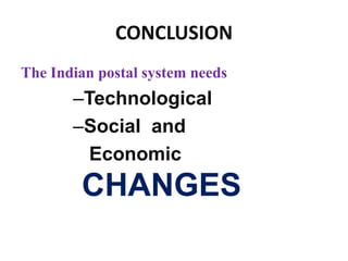 Indian Postal System Presentation on indian postal system | PPTX
