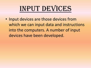 powerpoint presentation input output devices computer