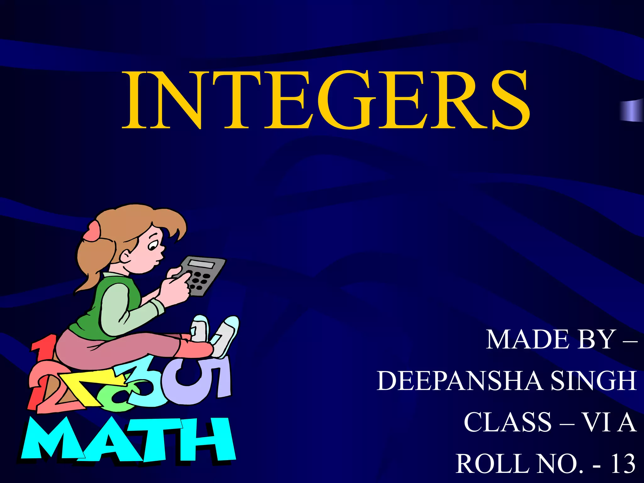 Integers | PPT | Science
