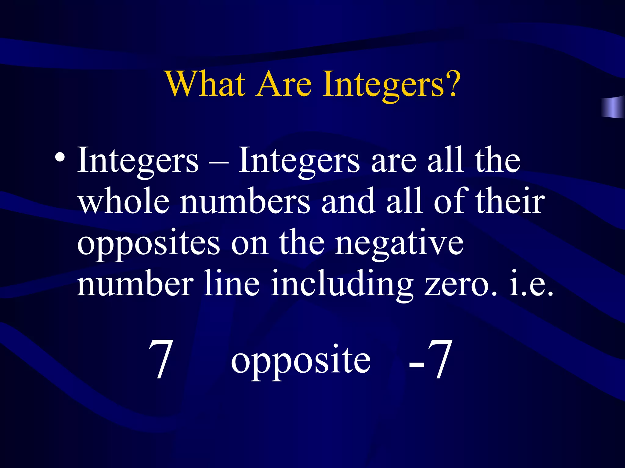 Integers | PPT
