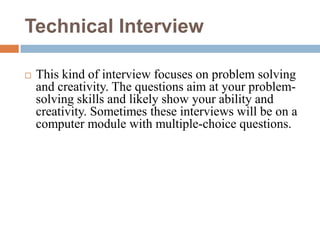 Presentation on interview | PPT