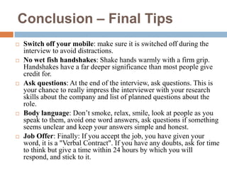 Presentation on interview | PPT
