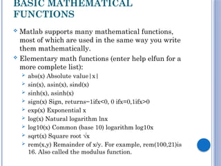 Presentation on Intro to Matlab [Autosaved].pptx