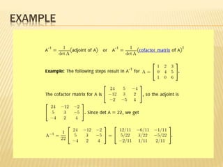 Presentation on inverse matrix | PPT