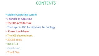 Presentation on ios | PPTX