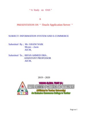 Presentation on Oracle Application Server | PDF | Operating Systems ...