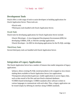 Presentation on Oracle Application Server | PDF | Operating Systems ...