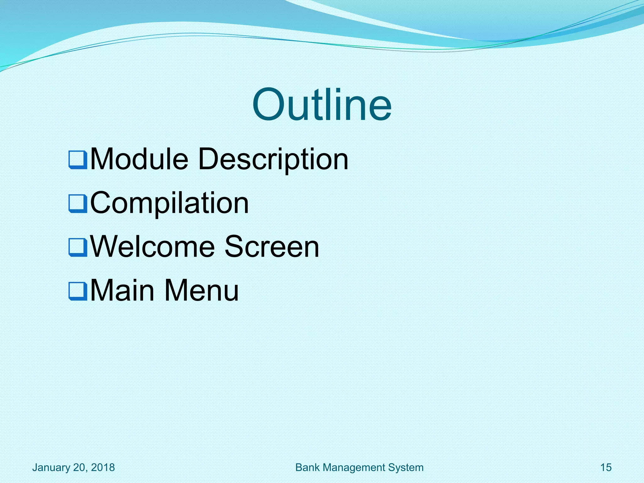 Presentation on java project (bank management system) | PPTX