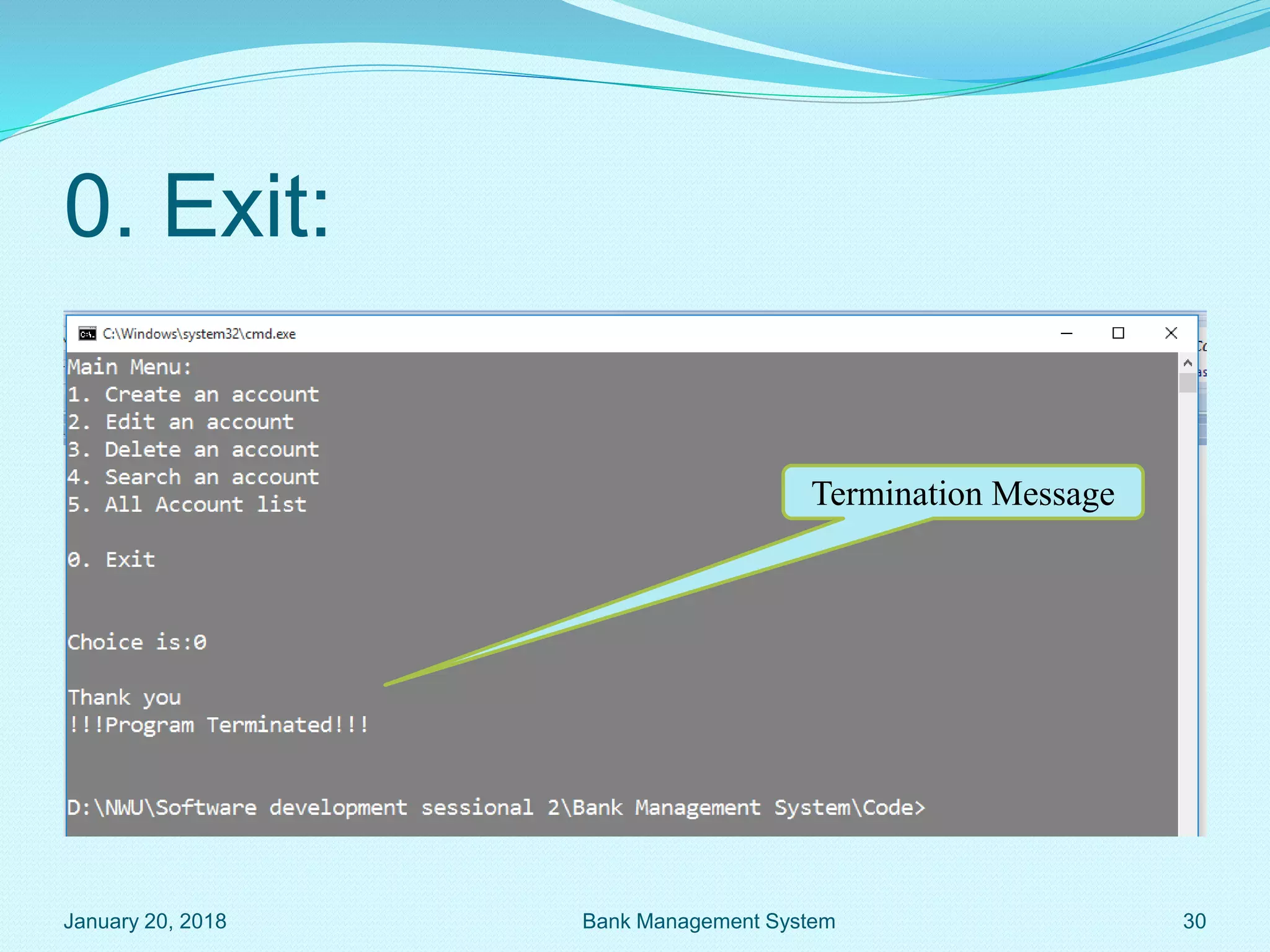 Presentation on java project (bank management system) | PPTX