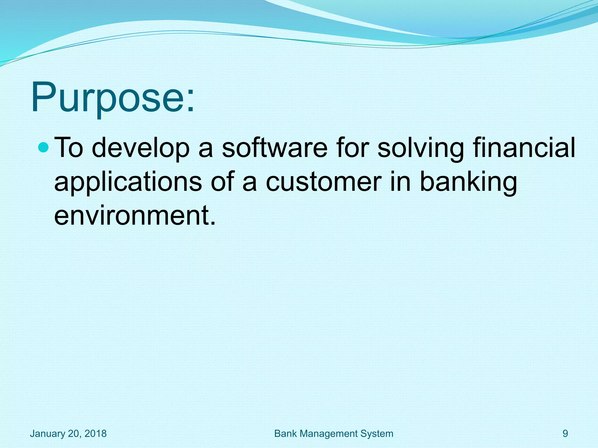 Presentation on java project (bank management system) | PPTX