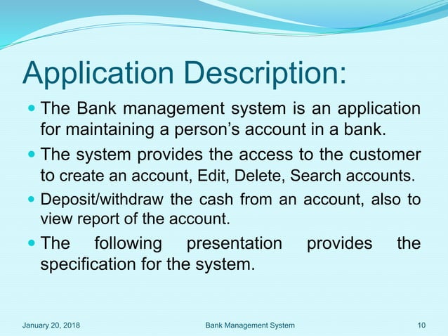 Presentation on java project (bank management system) | PPTX